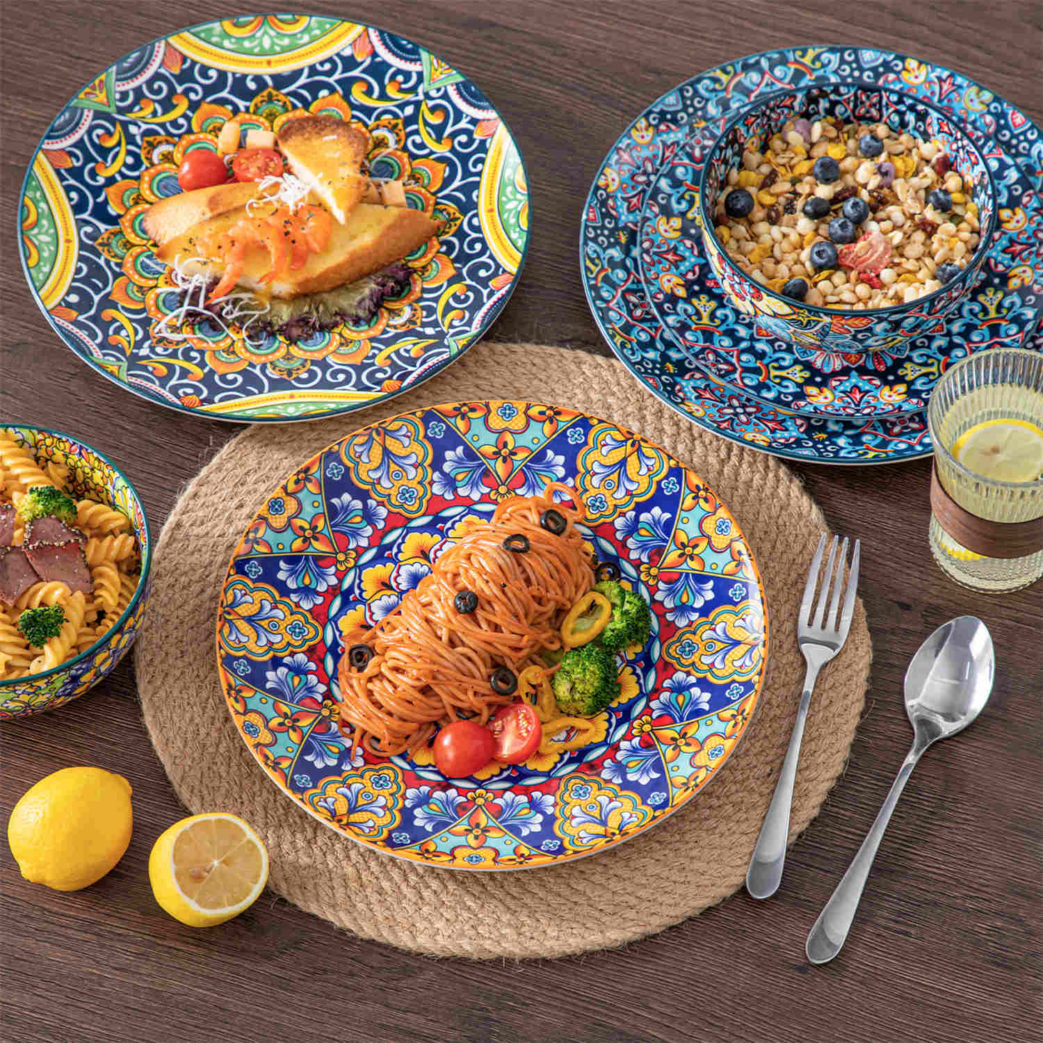 Boho dinnerware set best sale