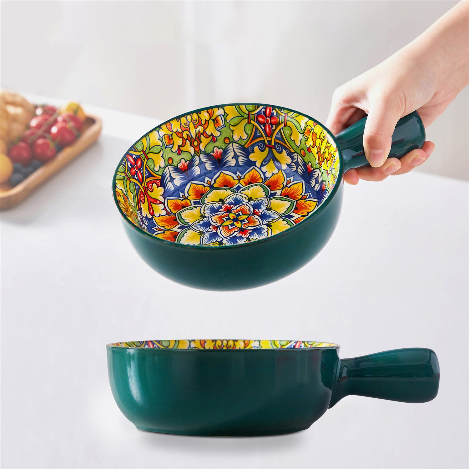 Simi Set Of 4 Soup Bowls With Handles - Perfect For Serving Soups And Stews With Ease And Style.