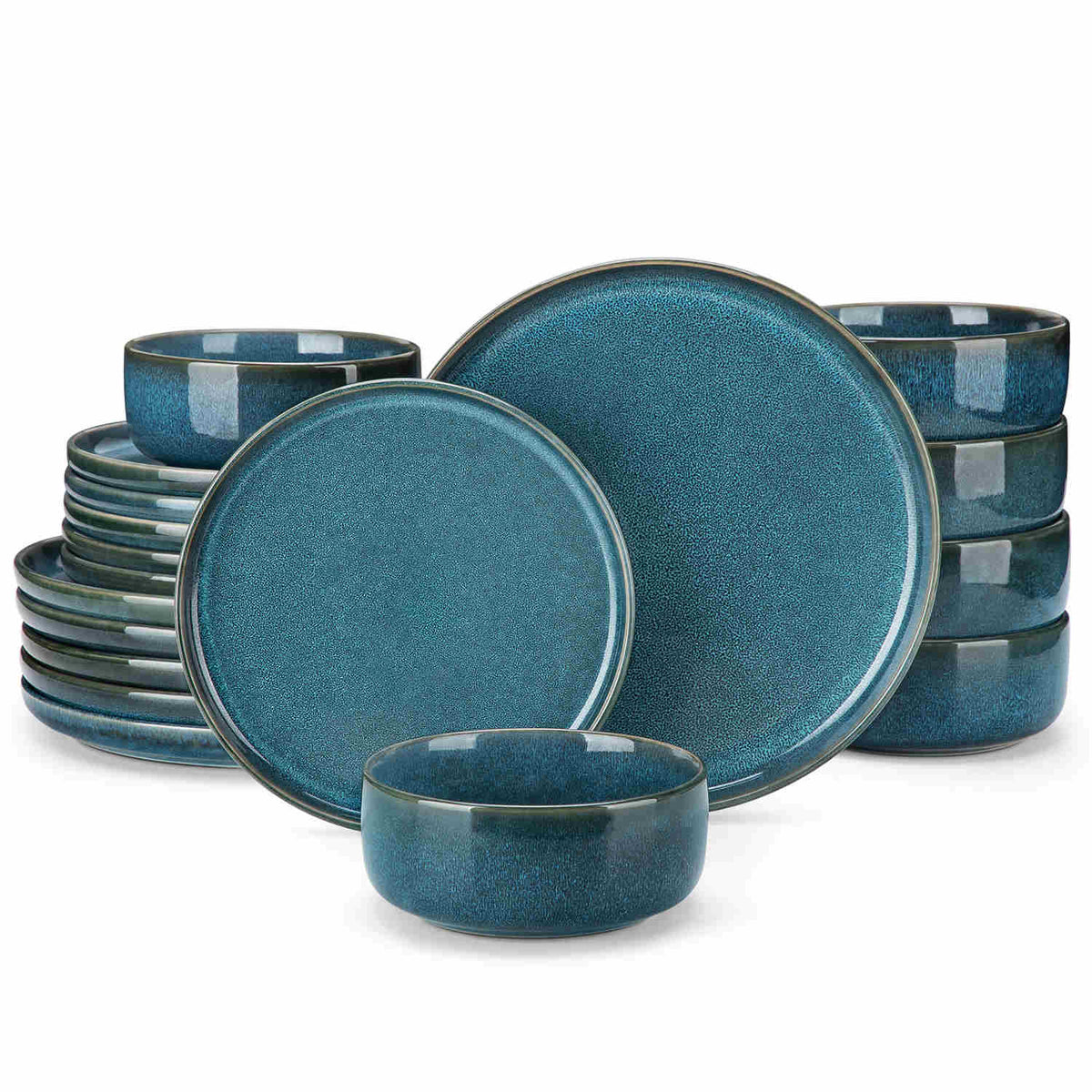 vancasso Vega 18 Piece Stoneware Dinnerware Set, Includes and Bowls, Perfect For Elevating Both Everyday Dining and Special Occasions.